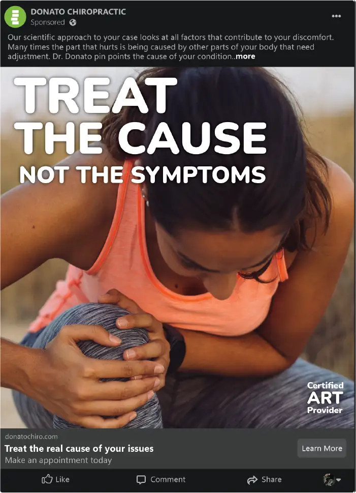donato-chiropractic-fb-ad-treat-the-cause-not-the-symptoms